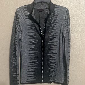 💖Fontana evening sweater very elegant black and silver size medium